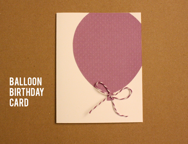 balloon birthday card