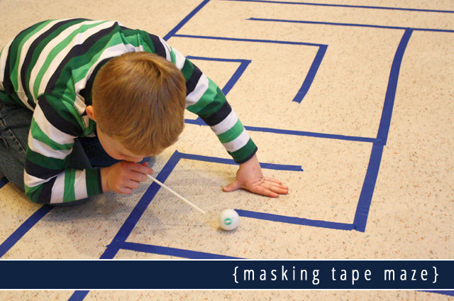 masking tape maze