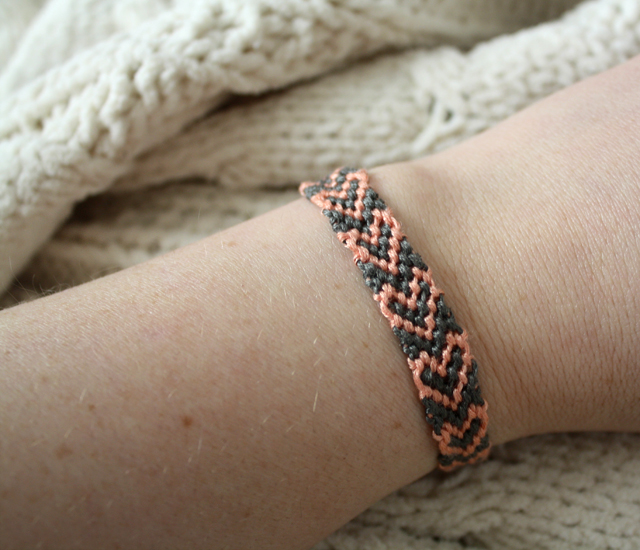 a friendship bracelet with hearts - rachel swartley